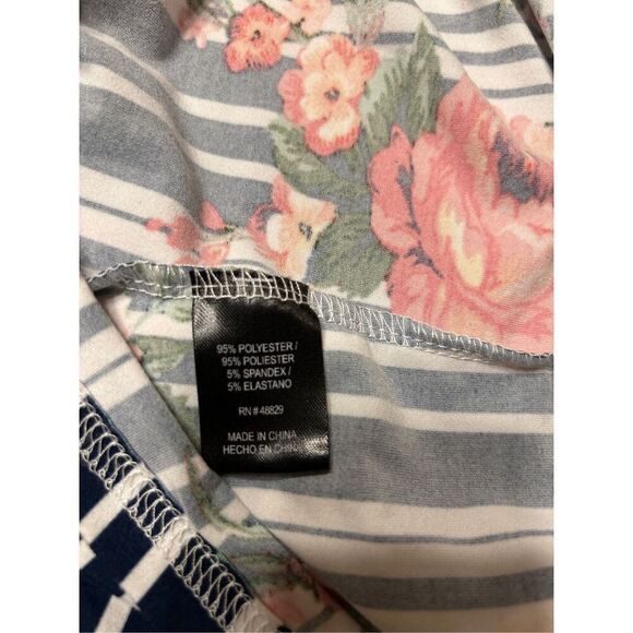 Floral Striped BodyCon Maxi Dress Size Small - Picture 4 of 6